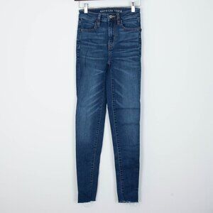 American Eagle Super High Rise Jegging Crop Skinny Jeans Size‎ 00R